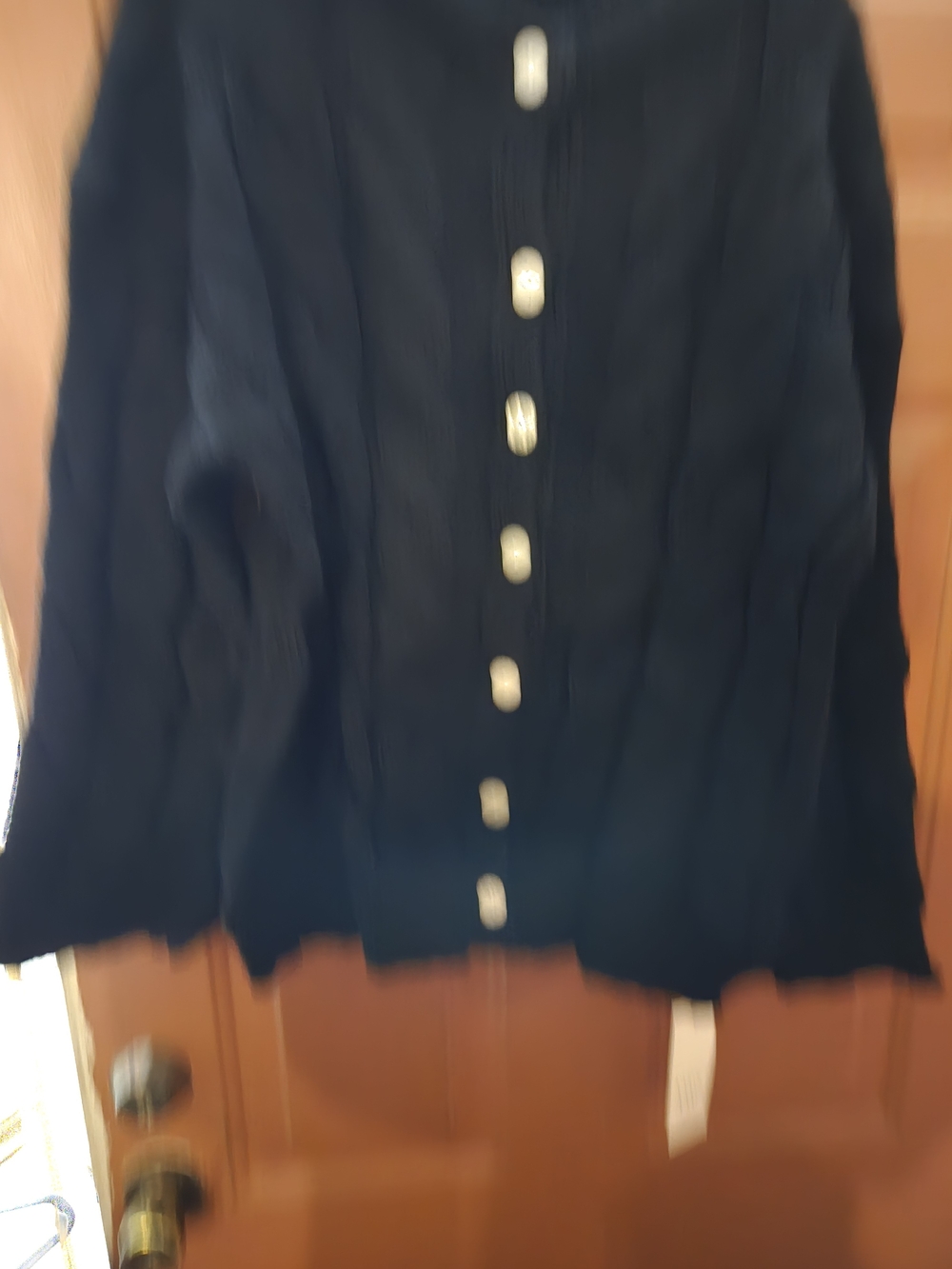 Black Button-Front Cardigan